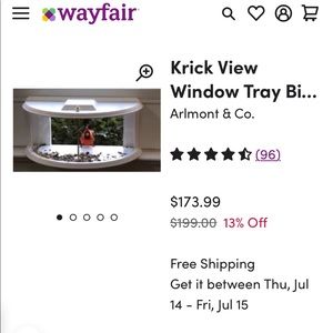 New! Krick View Window Tray Bird Feeder